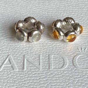 Pandora Moonstone and Citrine Cabochons